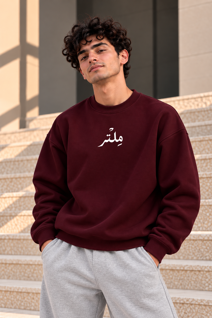  Essential Crewneck Sweatshirt – Burgundy