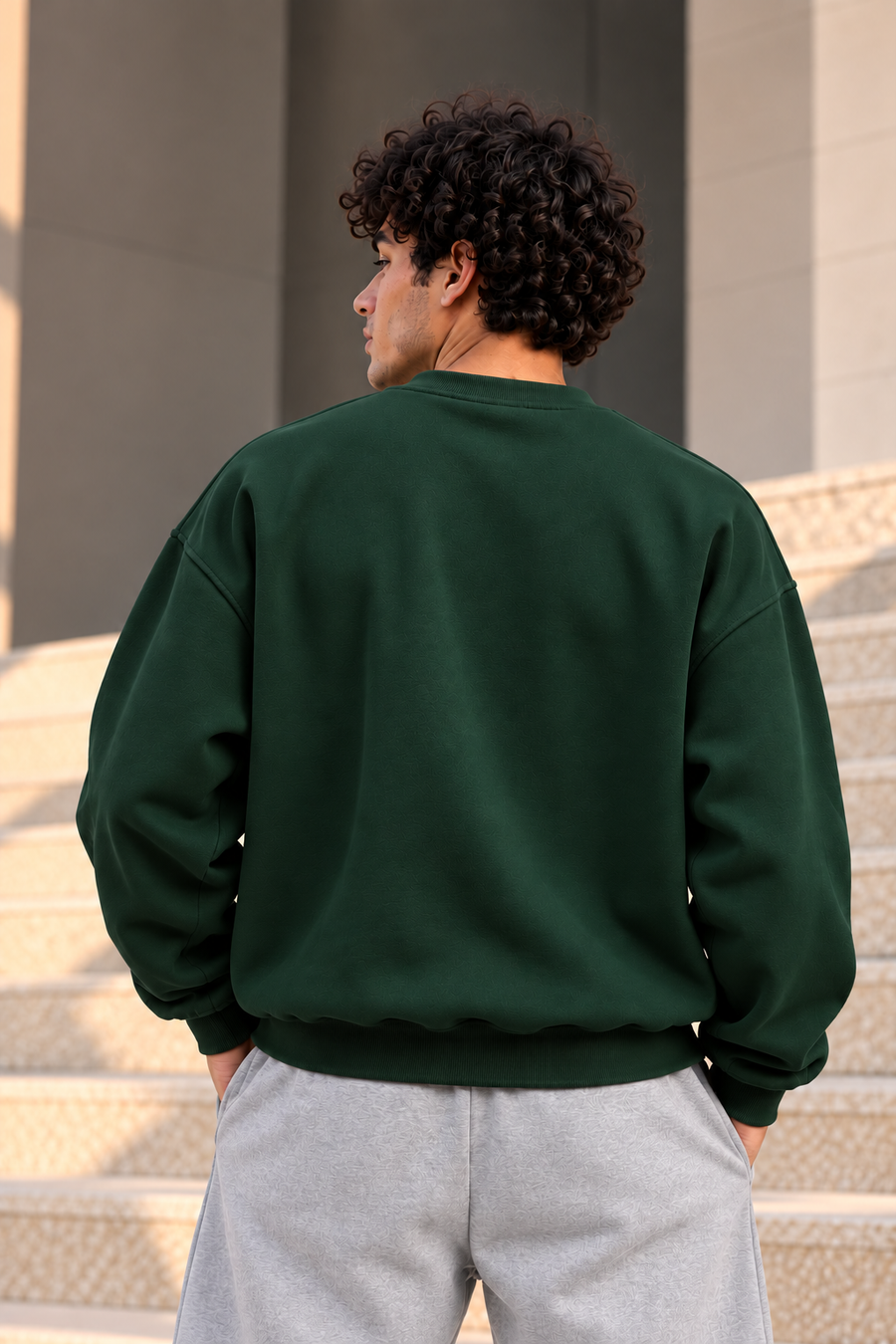  Essential Crewneck Sweatshirt – Dark Green