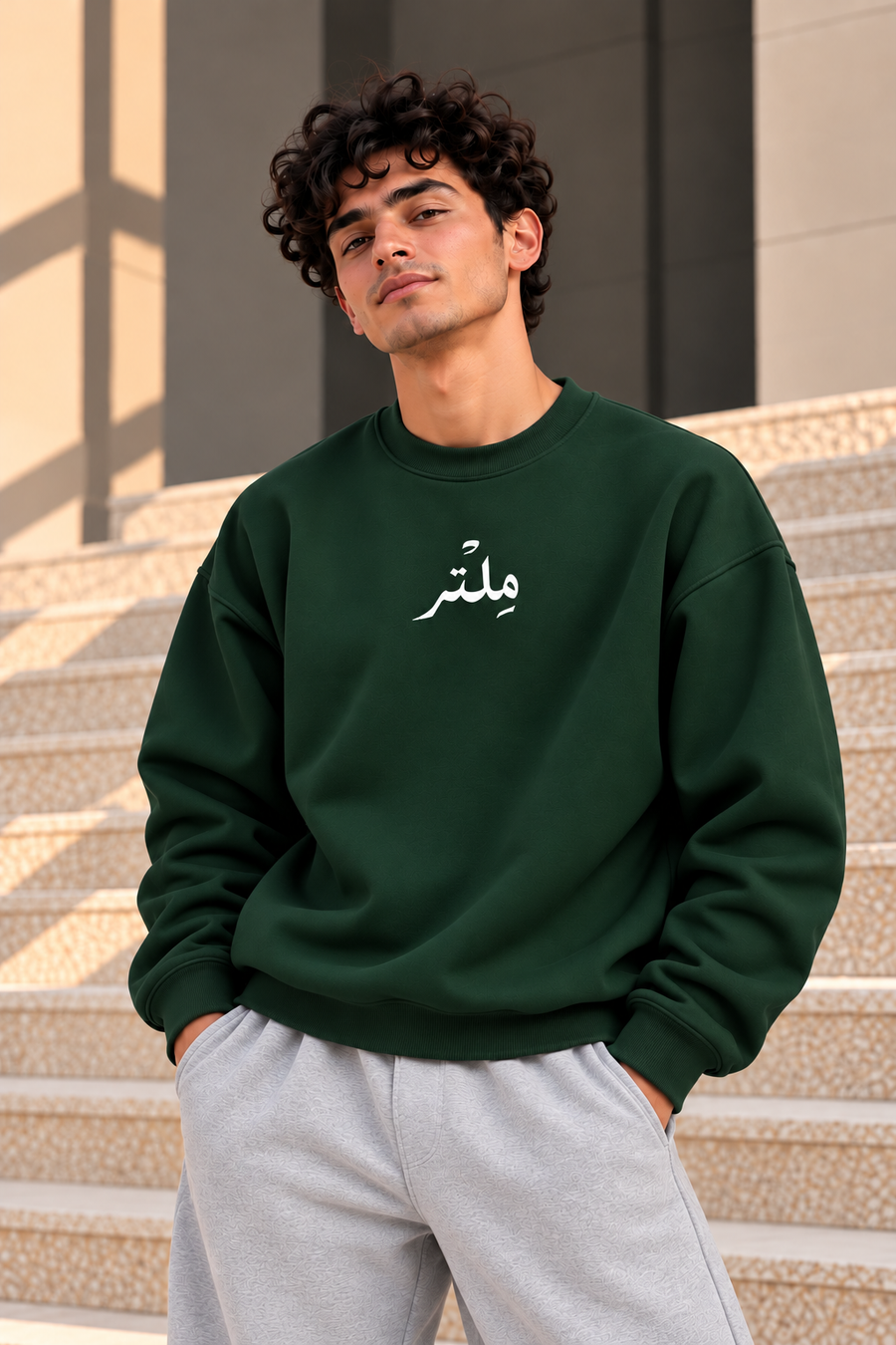  Essential Crewneck Sweatshirt – Dark Green