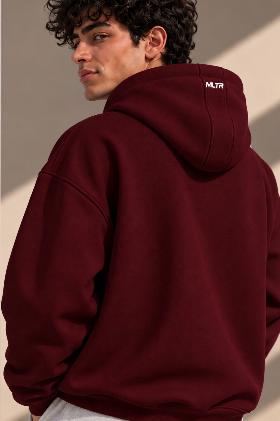  Essential  Oversized Hoodie – Burgundy 