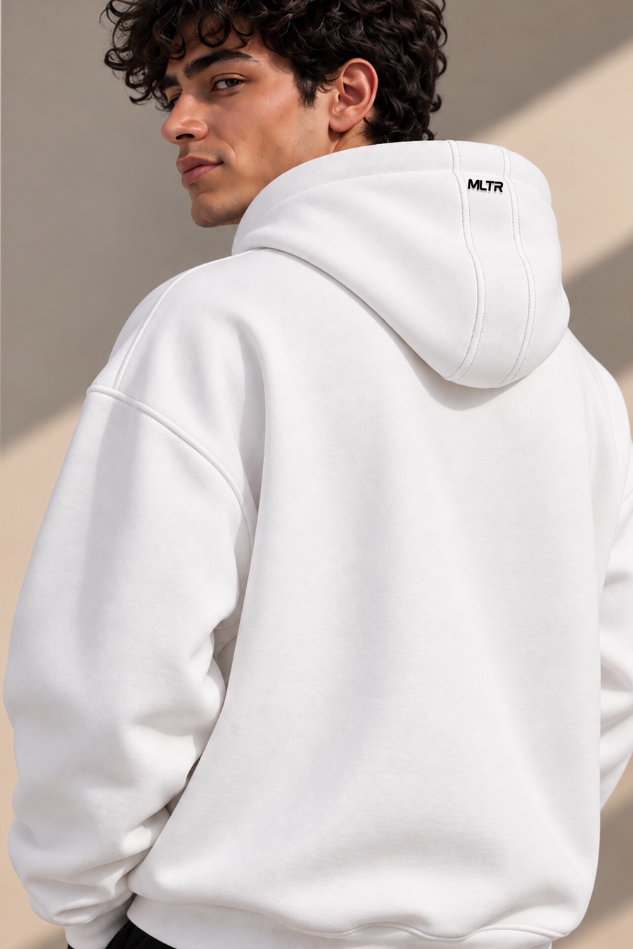  Essential  Oversized Hoodie – White 