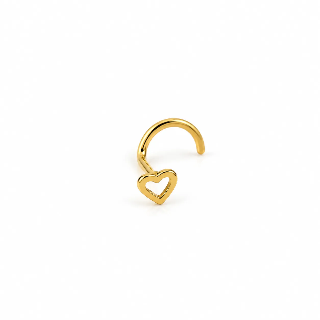 U-Shape hollow heart-Gold
