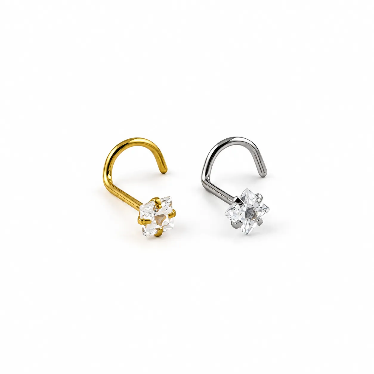 U-Shape Zirconia square-Gold