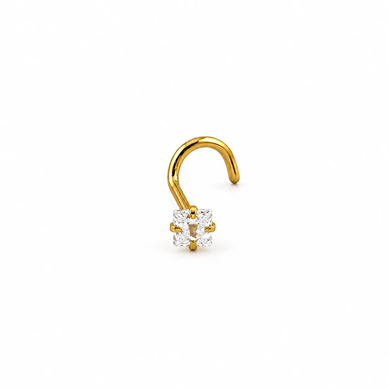 U-Shape Zirconia square-Gold