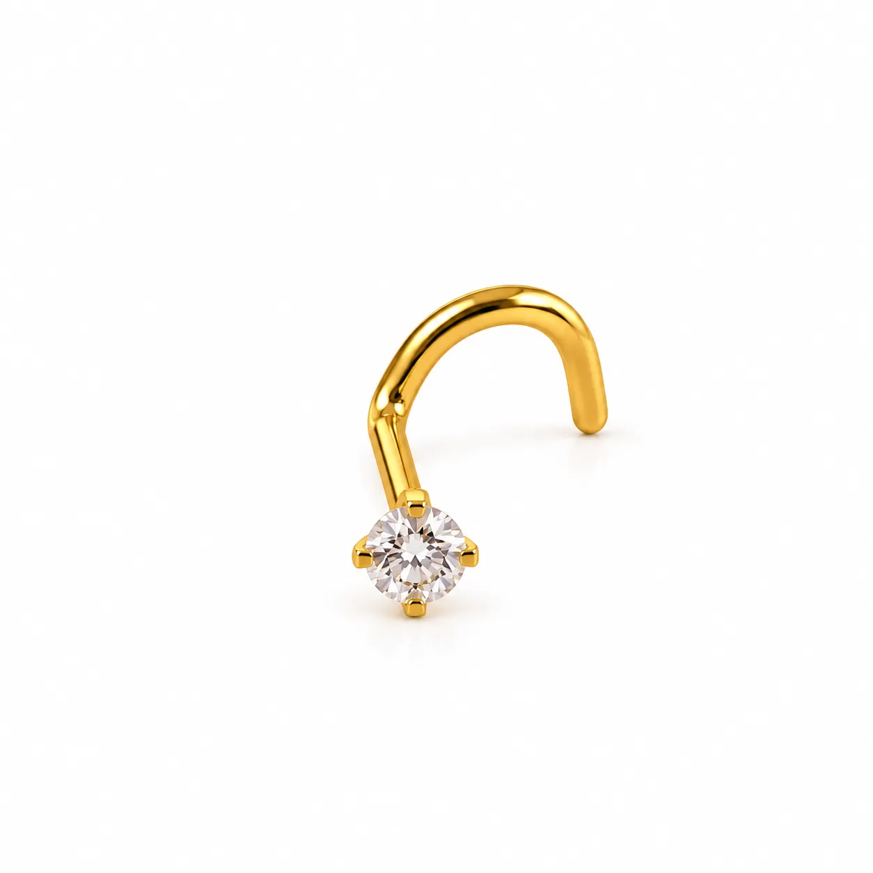 U-Shape Zirconia round-Gold
