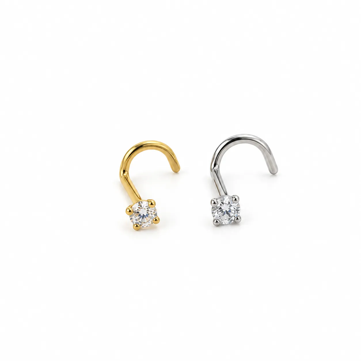 U-Shape Zirconia round-Gold