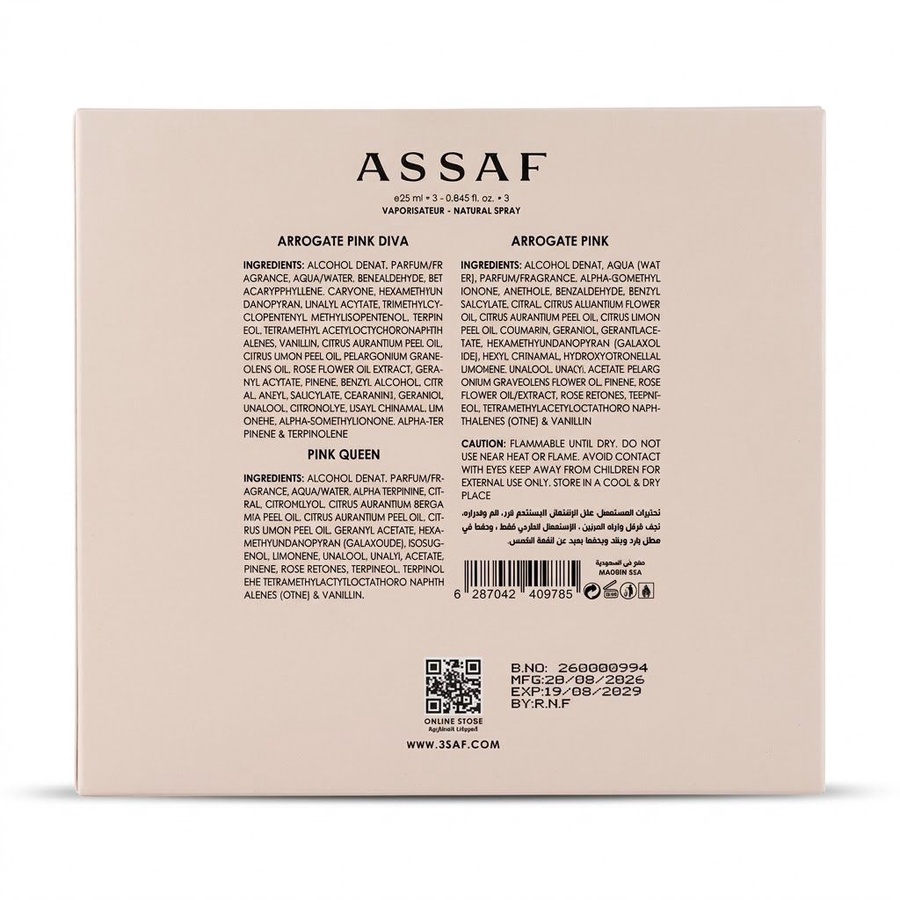 COLLECTION ASSAF AROGIT BINK 3*25ML