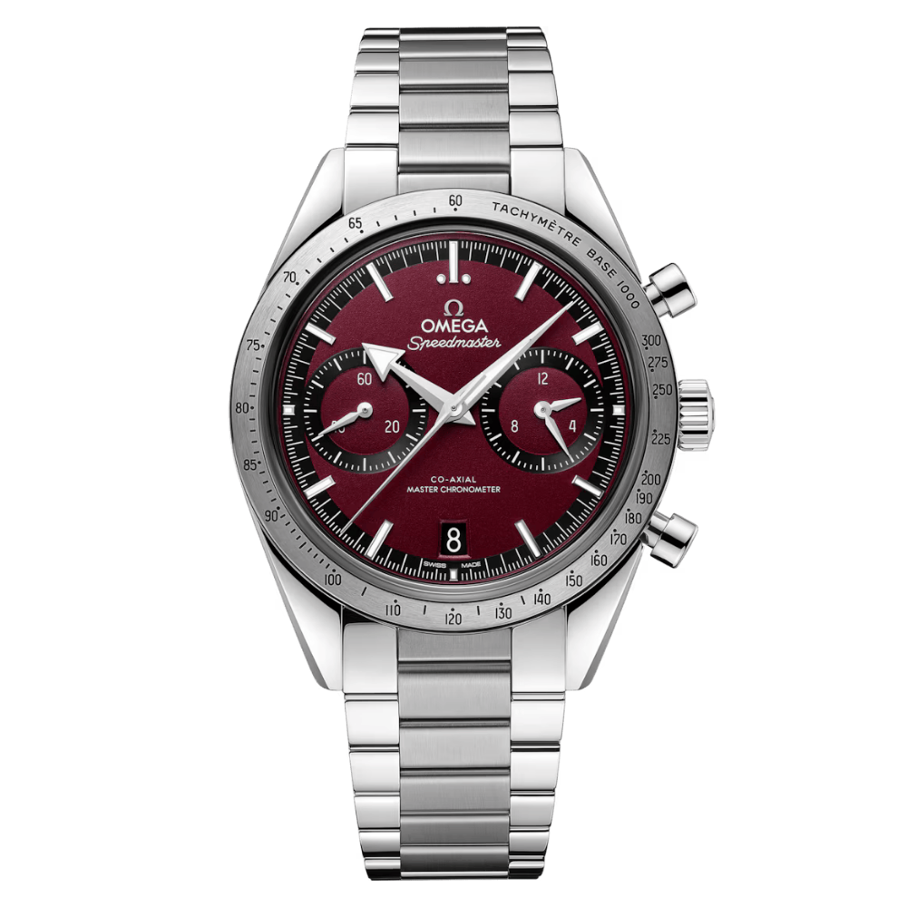 Omega Watch For Men - Speedmaster '57 Co-Axial Master Chronometer Chronograph, 40.5 mm, Burgundy Dial