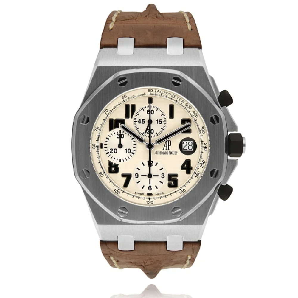 Audemars Piguet Watch For Men - Royal Oak Offshore Chronograph, Steel on Rubber-Alligator Strap