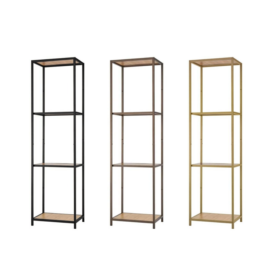 وحدة عرض معدن بسطح خشب MDF 180×40×30 سم