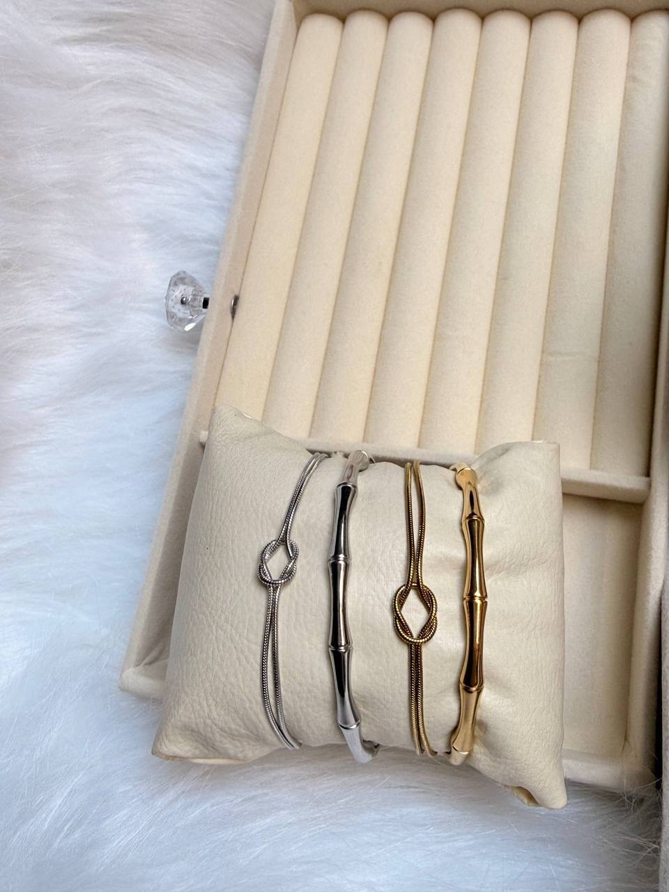Silver & Gold Bamboo Set