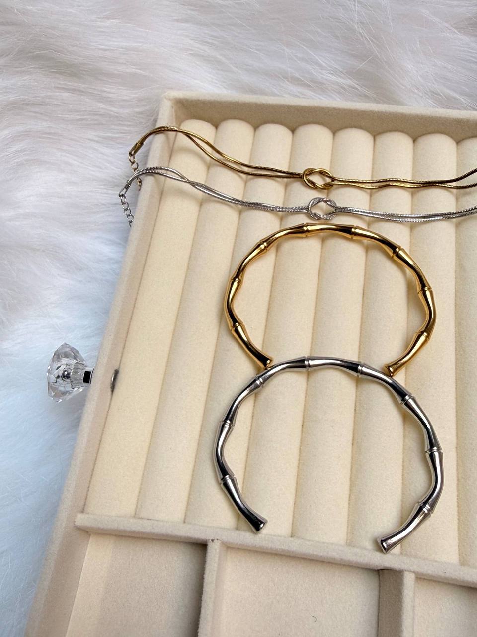Silver & Gold Bamboo Set