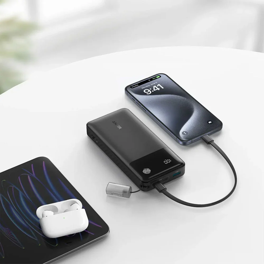 Anker Power Bank 20000mAh 30W – باور بانك أنكر بشحن سريع وشاشة رقمية