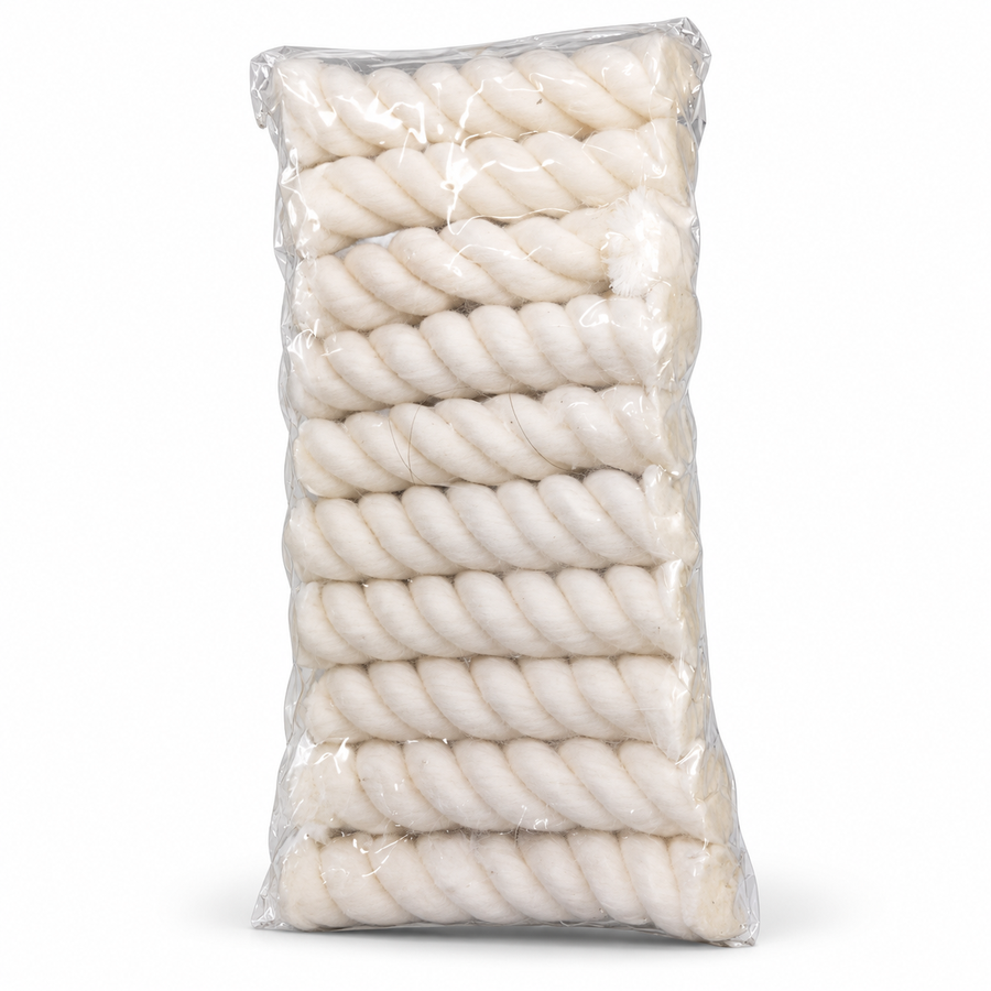 Cotton wicks for camping and travel stoves – Pack of 10-فتائل قطنية لمواقد الرحلات والتخييم – عبوة 10 قطع