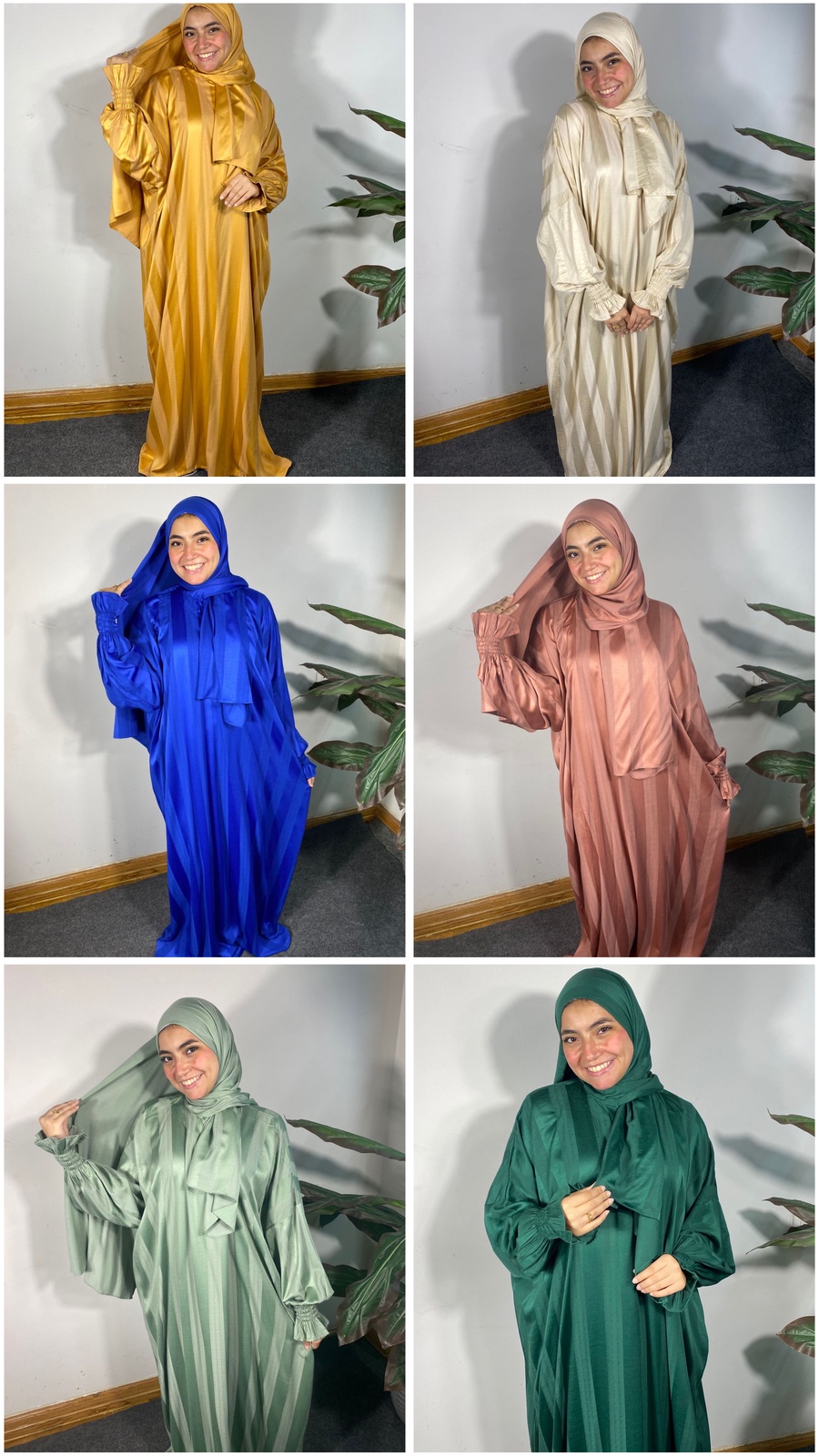 Yaqeen Striped Linen Abaya 