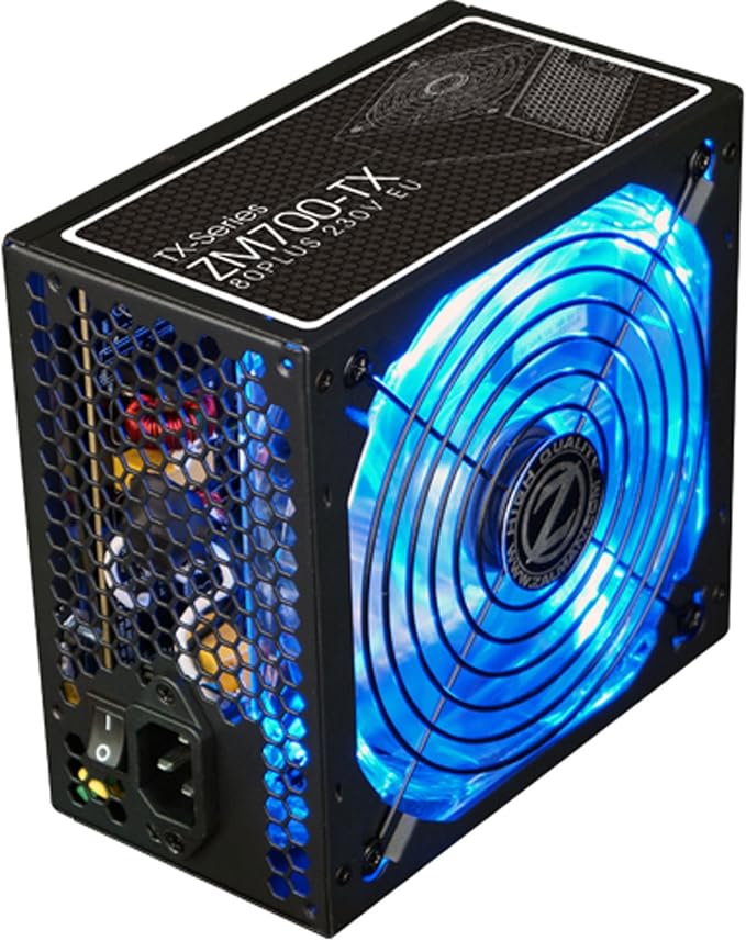 باور سبلاي استيراد مروحة مضيئة 700 وات  Zalman ZM700-TX 80 PLUS  – ببرشامة المصنع