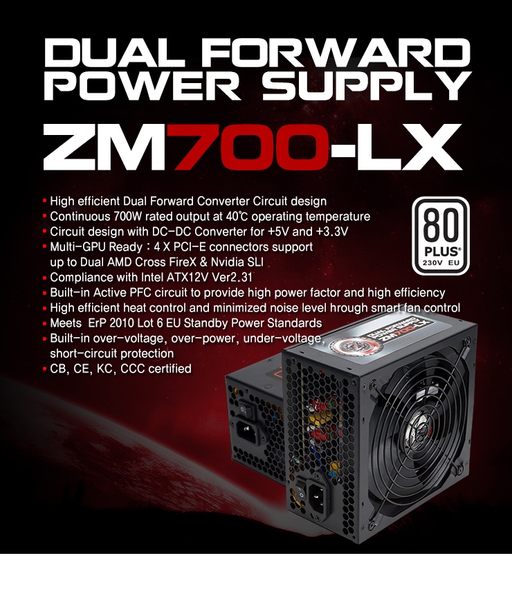 باور سبلاي استيراد 700 وات  Zalman ZM700-LX 80 PLUS  – ببرشامة المصنع