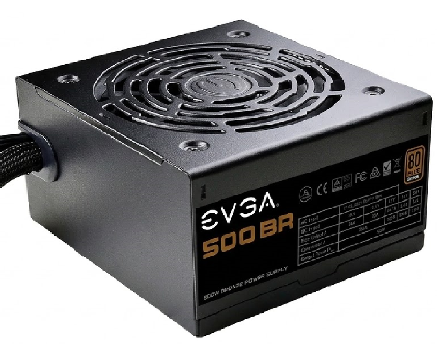 باور سبلاي 500 وات  EVGA 500 BR-80 PLUS Bronze  – ببرشامة المصنع