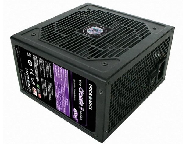 باور سبلاي استيراد 500 وات  Micronics Classic II 500W 80 PLUS–Active PFC