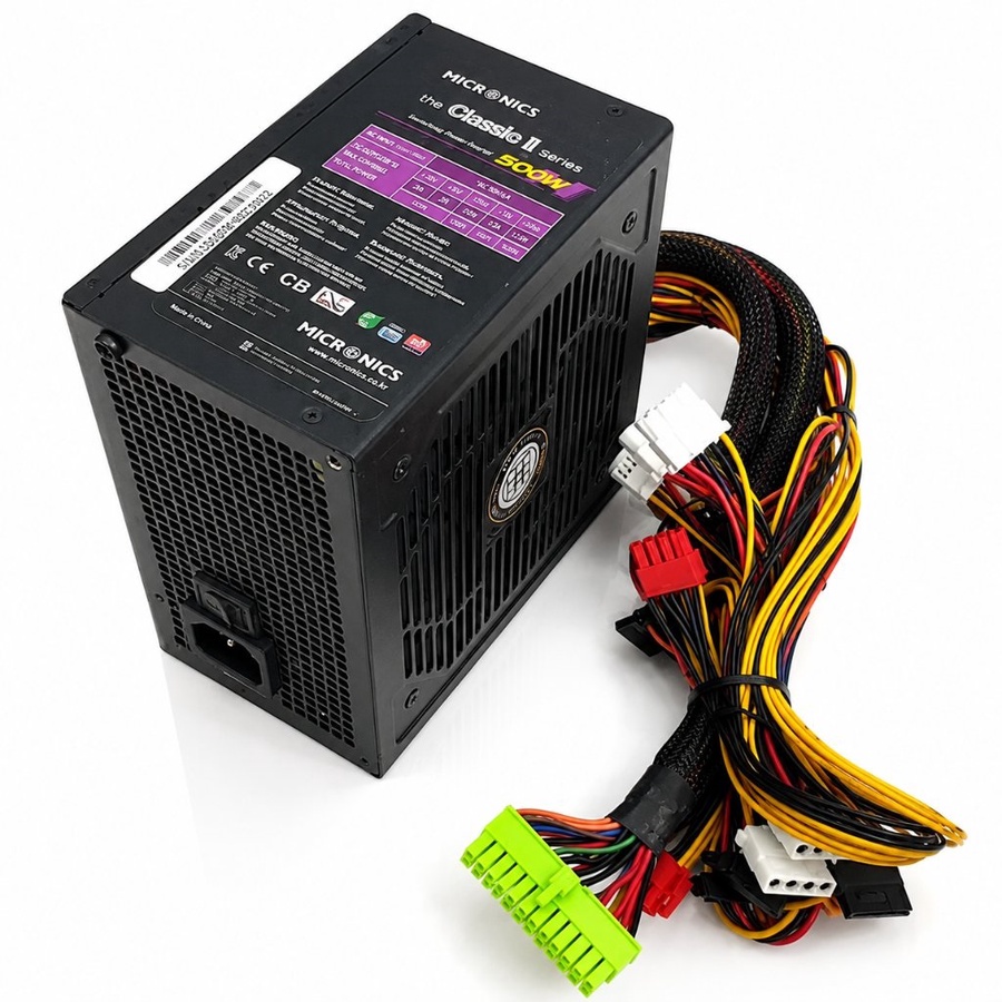 باور سبلاي استيراد 500 وات  Micronics Classic II 500W 80 PLUS–Active PFC