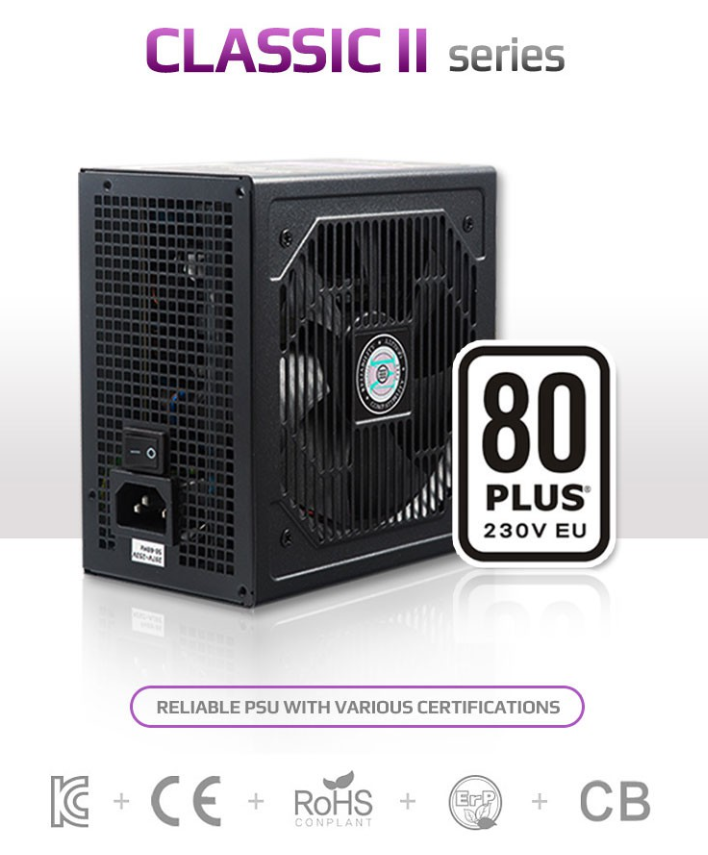 باور سبلاي استيراد 500 وات  Micronics Classic II 500W 80 PLUS–Active PFC