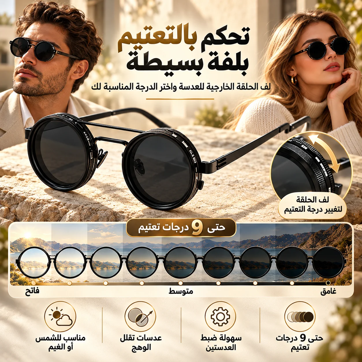 تفاصيل العدسات المتغيرة والتصميم الفاخر