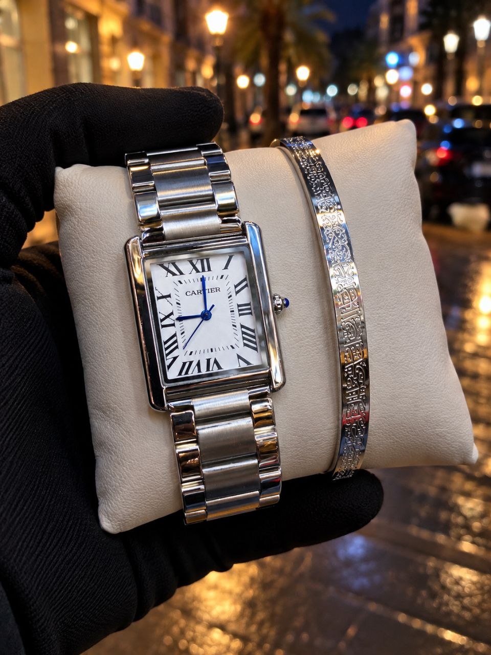 Cartier Watch & Ayat Al Kursi Bracelet