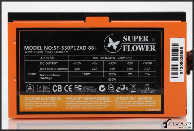 باور سبلاي  530 وات  Super Flower SF-530P12XD 88+ 530W  استيراد بحالة الزيرو