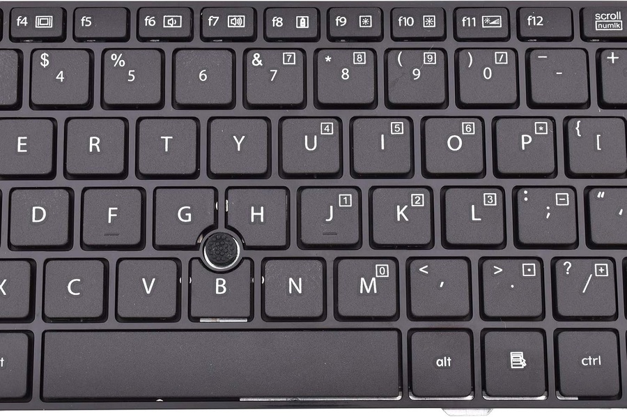 HP Keyboard Compatible with HP ProBook 6460b 6465b 6470b 6475b 8460p 8460w 8470p 8470w S with Pointer (Black Frame)