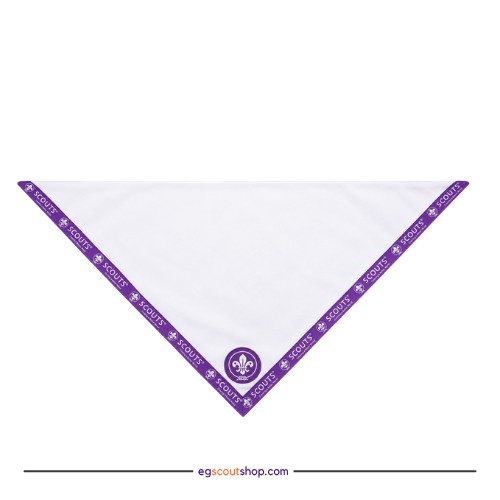 منديل ب-شريط scout ب-لوجو العالميه (تطريز) (أبيض)