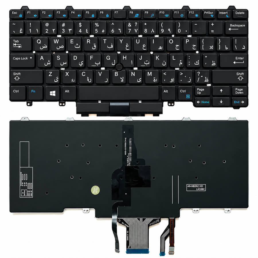 Dell Keyboard for Dell Latitude E5450 E5470 E7450 E7470 7480 7490 5480 5488 3340 3350 Laptop With Pointer, Backlight