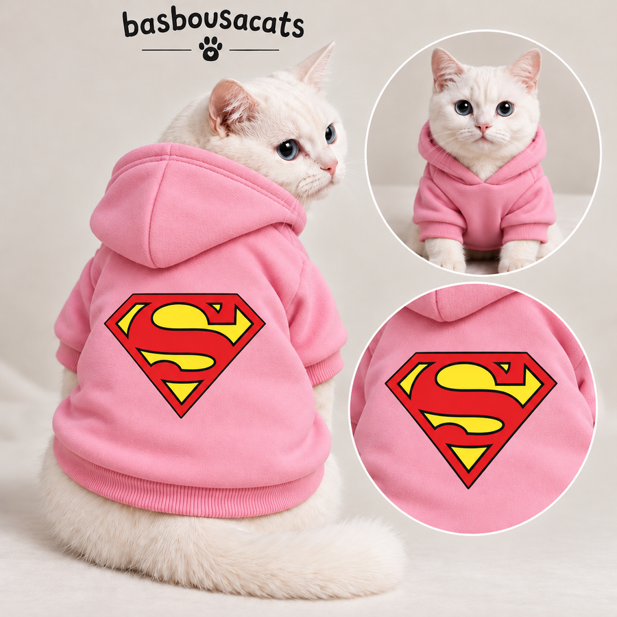 Super Man Cat Hoodie 