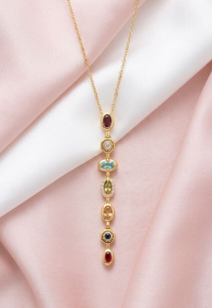 Aurora Gem Drop Necklace