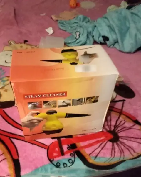 Customer photo: steam cleaner box delivered