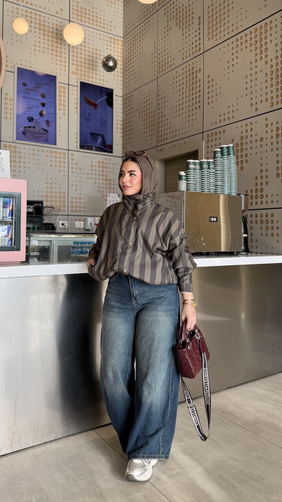 Striped-Lined Gabardine Shirt (585)