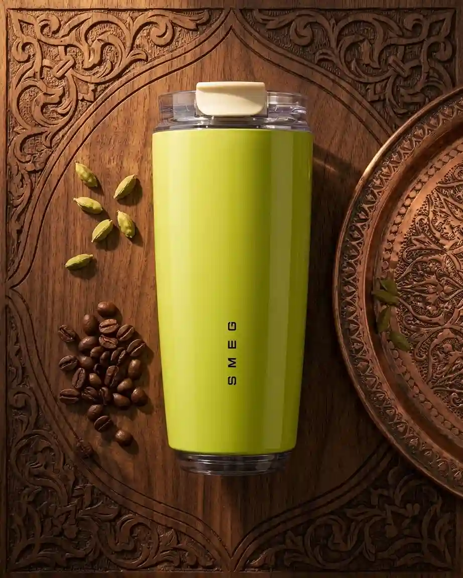 مج قهوة حراري SMEG سعة 320 مل - أخضر ليموني