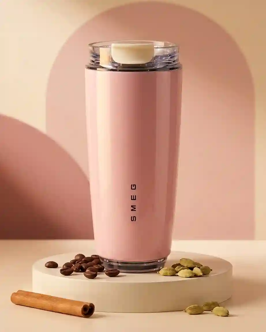 مج قهوة حراري SMEG سعة 320 مل - وردي