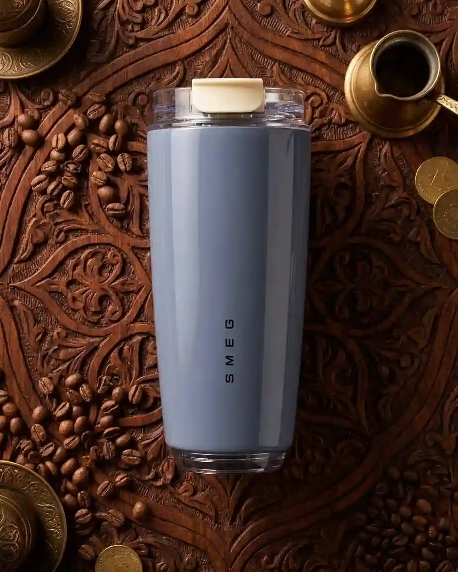 مج قهوة حراري SMEG سعة 320 مل - أزرق فاتح