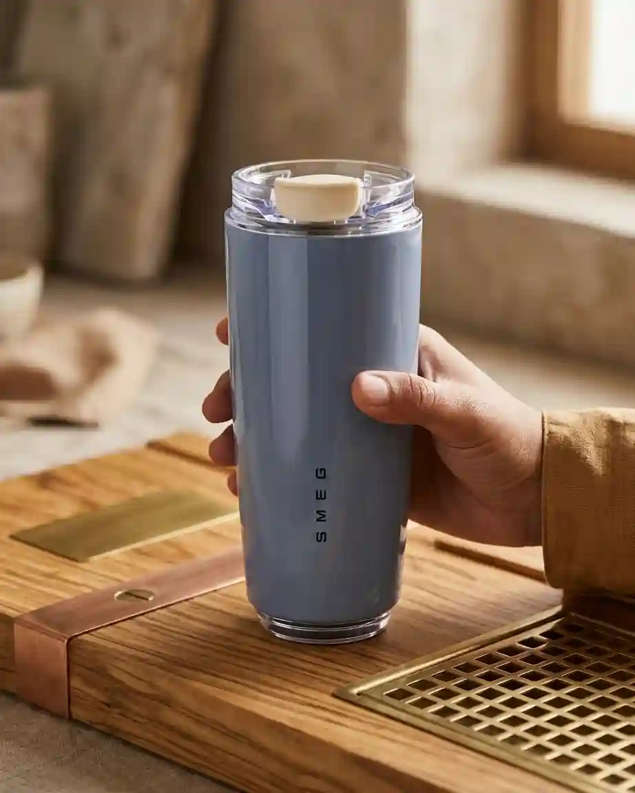 مج قهوة حراري SMEG سعة 320 مل - أزرق فاتح