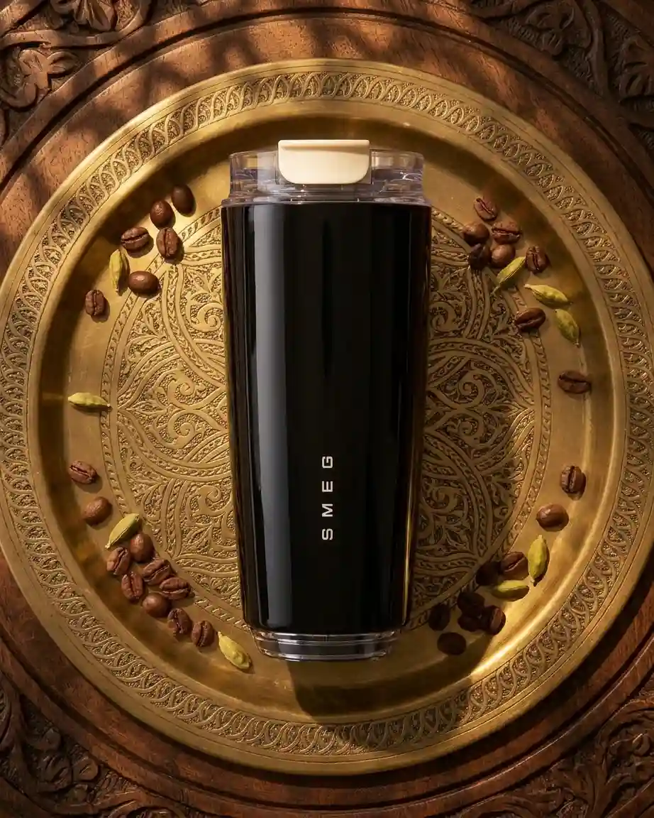 مج قهوة حراري SMEG سعة 320 مل - أسود
