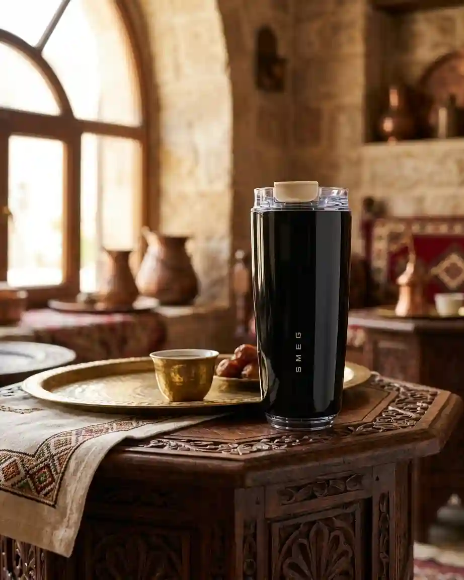 مج قهوة حراري SMEG سعة 320 مل - أسود