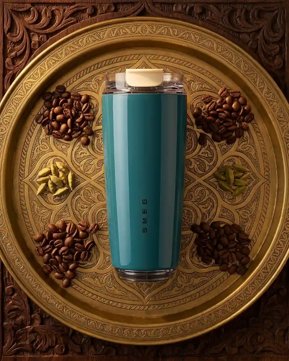 مج قهوة حراري SMEG سعة 320 مل - أزرق