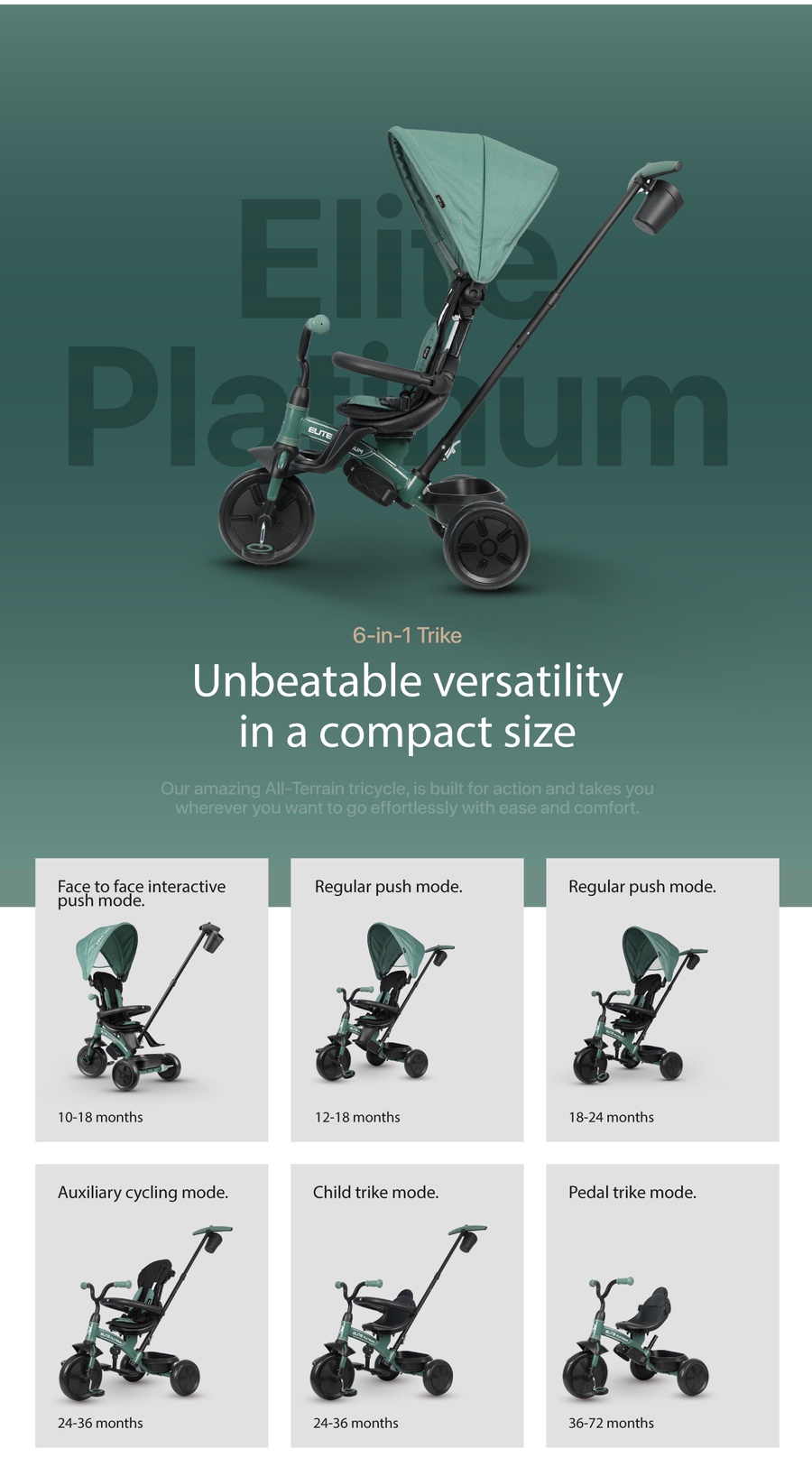 Qplay Elite Platinum 6-in-1 Trike
