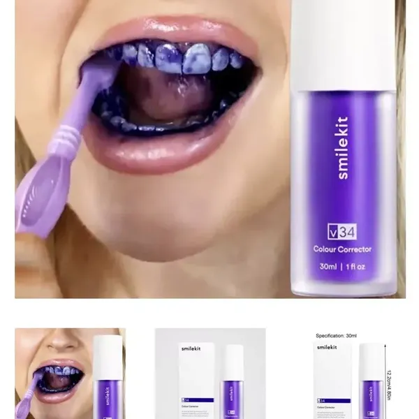 معجون أسنان رغوي مبيض Whitening Foam Toothpaste - موس تنظيف العناية بالفم والانتعاش 50 مل