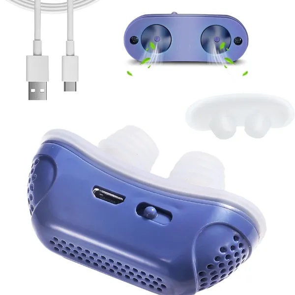 جهاز مضاد للشخير الذكي Anti-Snoring Device - مهدئ ومحسن التنفس قابل للشحن بـ USB