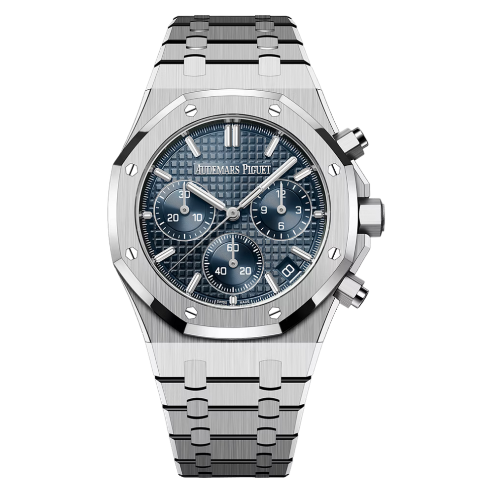 Audemars Piguet Watch For Men - Royal Oak Selfwinding Chronograph, Steel, “Bleu Nuit, Nuage 50” Dial