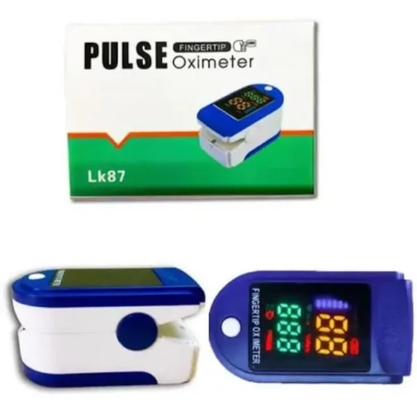 جهاز قياس الأكسجين في الدم ونبض القلب Pulse Oximeter - شاشة LED محمول للاستخدام المنزلي