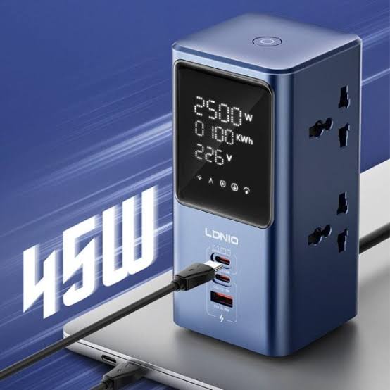 مشترك كهرباء لادنيو -45 وات- بطول 2 متر - LDNIO POWER SOCKET-(45W)-(2000MM) SC2