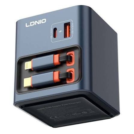 شاحن لادنيو Q16 جان فائق السرعة بقوة 100 وات- LDNIO Q16 GAN SUPER FAST CHARGER 100W