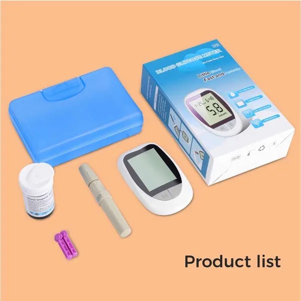 جهاز قياس السكر في الدم Blood Glucose Meter - طقم فحص ومتابعة مستوى الجلوكوز المنزلي مع شرائط ووخز
